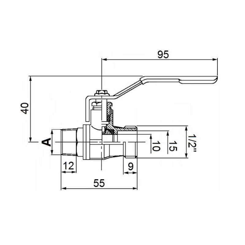 VALVOLA SFERA M.1/2"-M.1/2"
