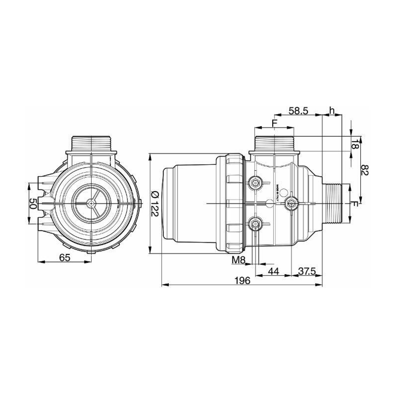 FILTRO 1"1/2 INOX 50 MESH