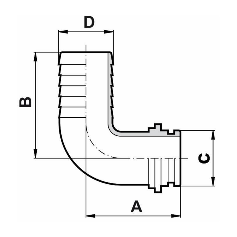 RACC.PORTAGOMME CURVO D.20