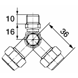 GETTO SNODATO DOPPIO - MASCHIO 1/4''G