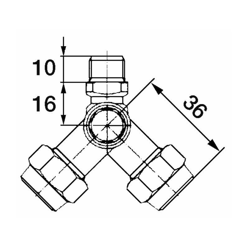 GETTO SNODATO DOPPIO - MASCHIO 1/4''G