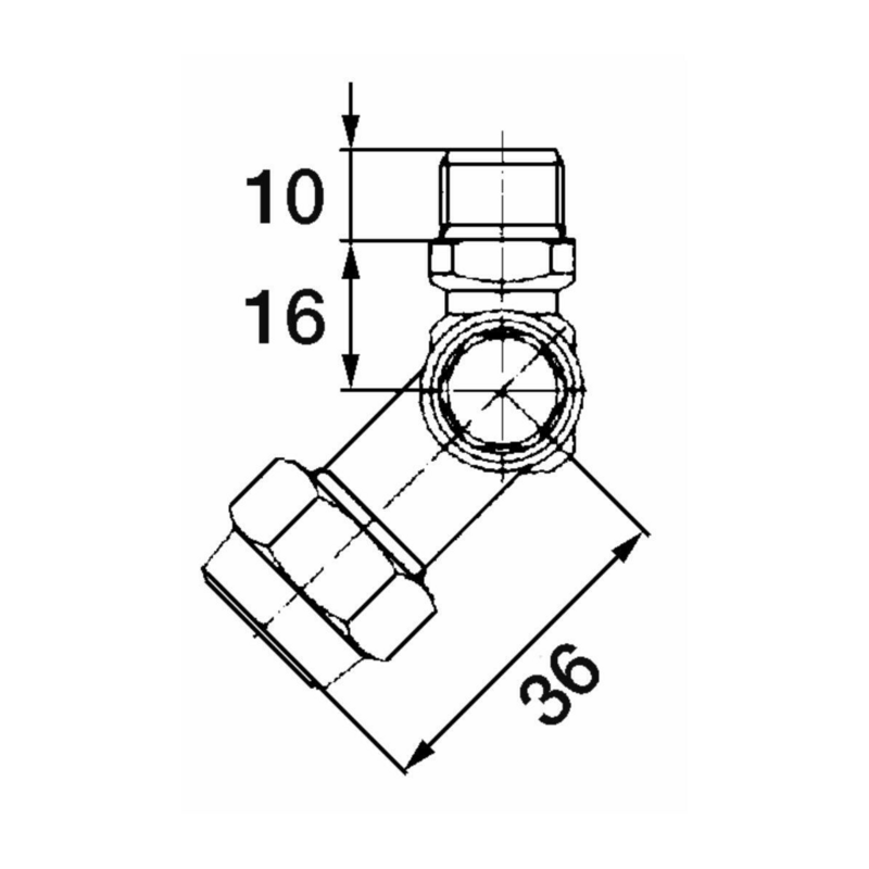 GETTO SNODATO SINGOLO -MASCHIO 1/4''G