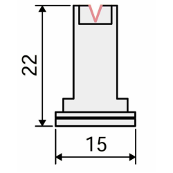 UGELLO A VENTAGLIO ANTIDERIVA CERAMICO AFC 110° ROSSO