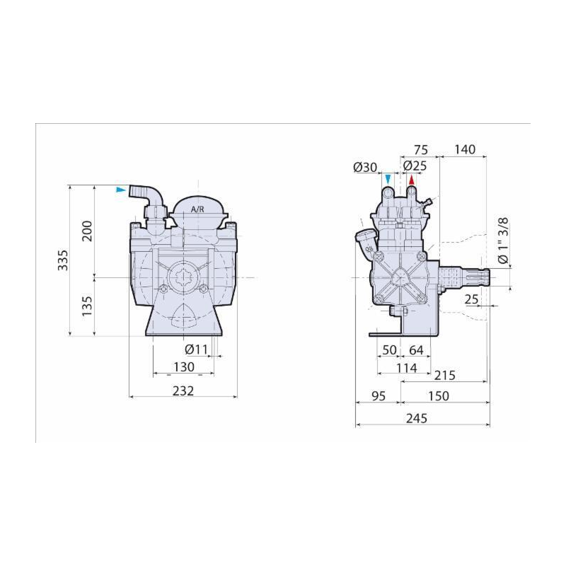 POMPA A MEMBRANA MOD AR 70 BP/C