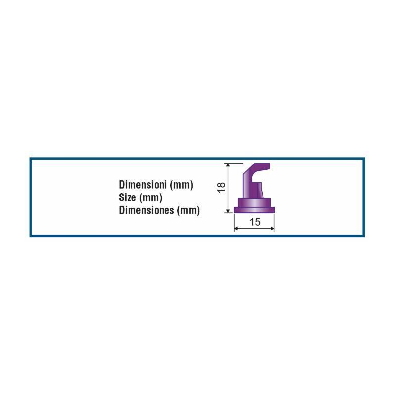 UGELLO A SPECCHIO IN PLASTICA DEF 130° VIOLA