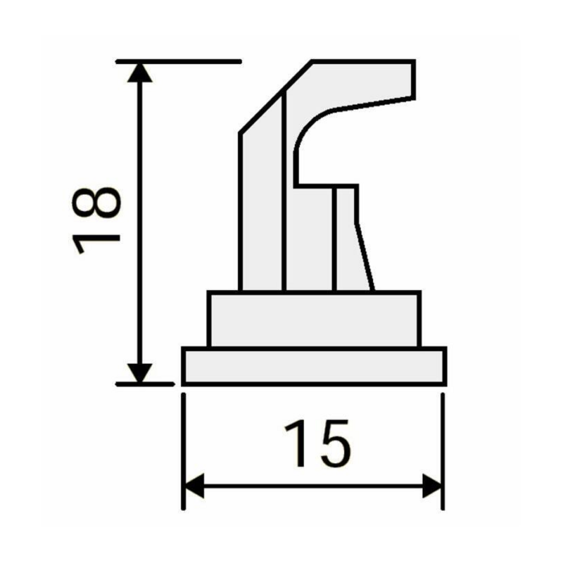 UGELLO A SPECCHIO IN PLASTICA DEF 130° GRIGIO