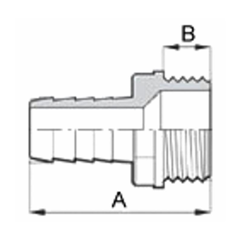 RACC PORTAG DRITTO FILETTO M