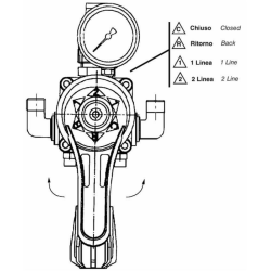 COMANDO CON REGOLATORE IN OTTONE ''M 170 OT'' - PORTATA 150 L/MIN