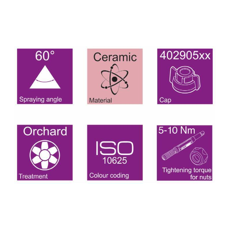 UGELLO A CONO CERAMICO HCI 60° ARANCIO