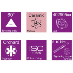 UGELLO A CONO CERAMICO HCI 60° VIOLA