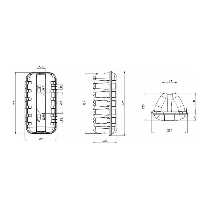 CASSETTA PORTAESTINTORE 6 KG