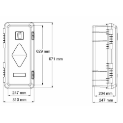 CASSETTA PORTAESTINTORE 9 KG