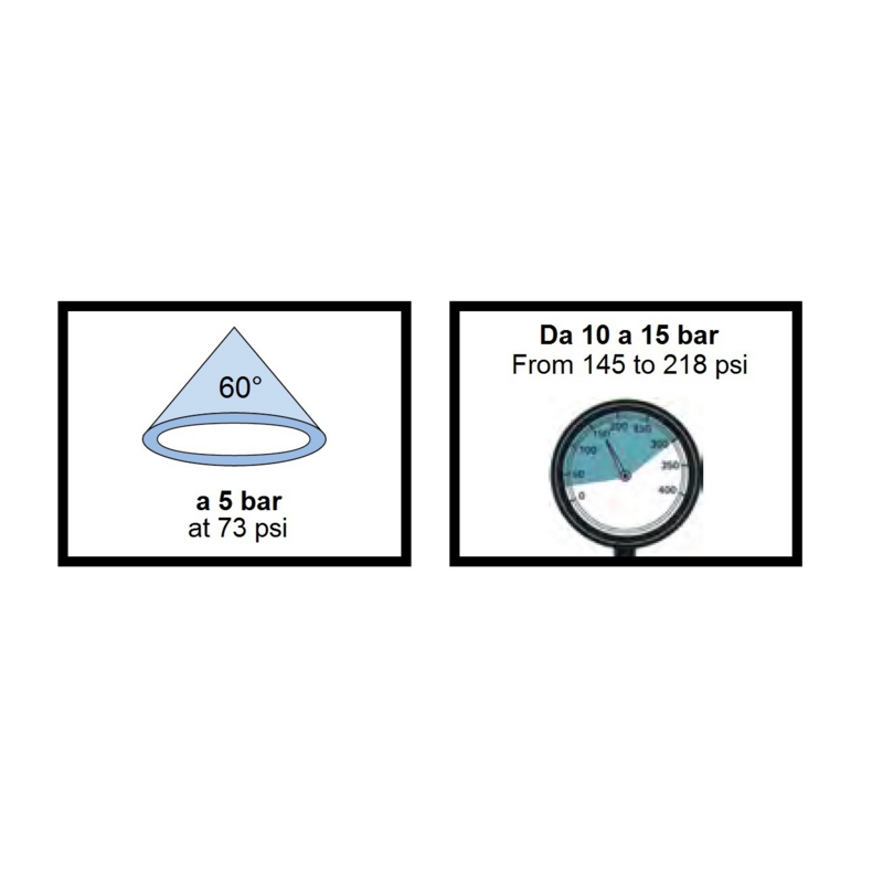 UGELLO A CONO ATR 60° CLIPS ARANCIONE