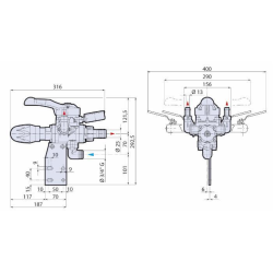 GRUPPO COMANDO MONO A LEVA 2 VIE BYMATIC 50