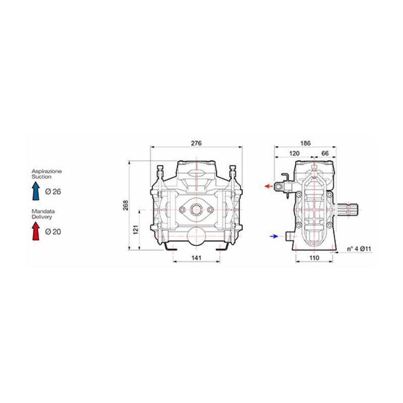 POMPA A MEMBRANA A BASSA PRESSIONE BP 60K