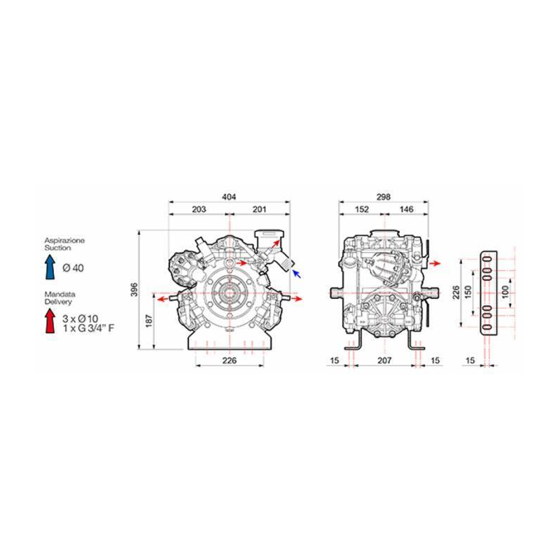 POMPA ALTA PRESSIONE OTTONE IDS 1401