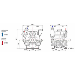POMPA A MEMBRANA BASSA PRESSIONE  BP75 AENP 1"3/8