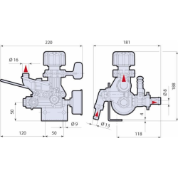 Gruppo comando con manometro GR30