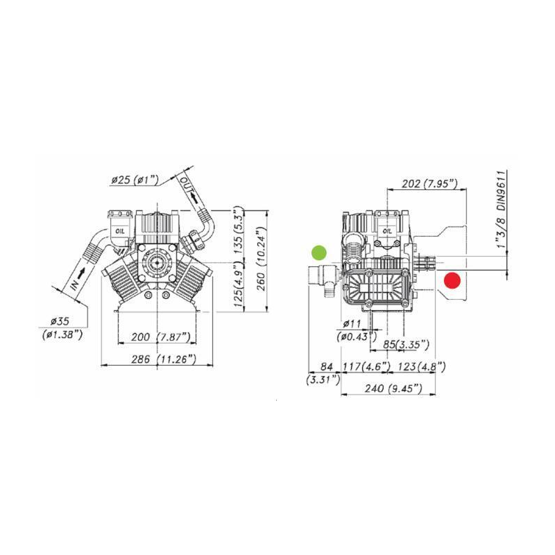 POMPA 3 MEMBRANE POLY 2073 VS