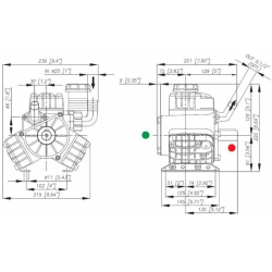 POMPA IN ALLUMINIO A 3 MEMBRANE PA 330.1 VF