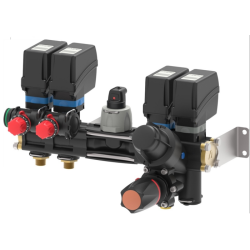 GRUPPO COMANDO CON FLUSSOMETRO E 2 VALVOLE DI SEZIONE