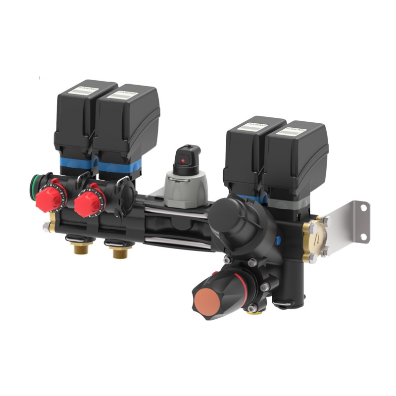 GRUPPO COMANDO CON FLUSSOMETRO E 2 VALVOLE DI SEZIONE