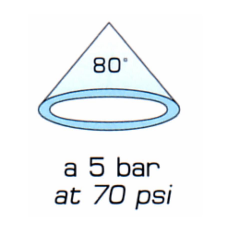 UGELLO A CONO ATR 80° BIANCO