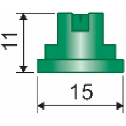 UGELLO A VENTAGLIO EF 80° VERDE