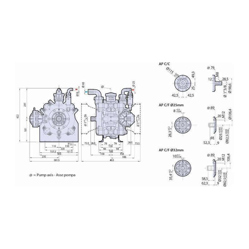 POMPA A MEMBRANA MOD AR 160BP