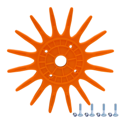 Stella a dita arancione flessibile Ø 250 mm per sarchiatrice