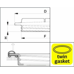 Kit coperchio e anello per cisterne Ø 355 mm