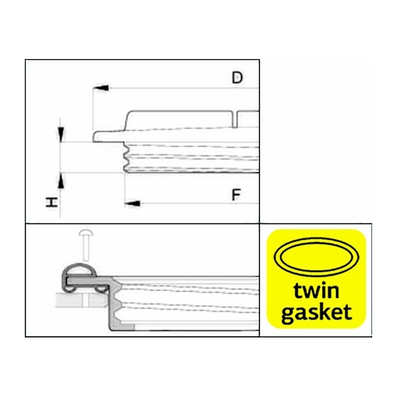 Kit coperchio e anello per cisterne Ø 355 mm