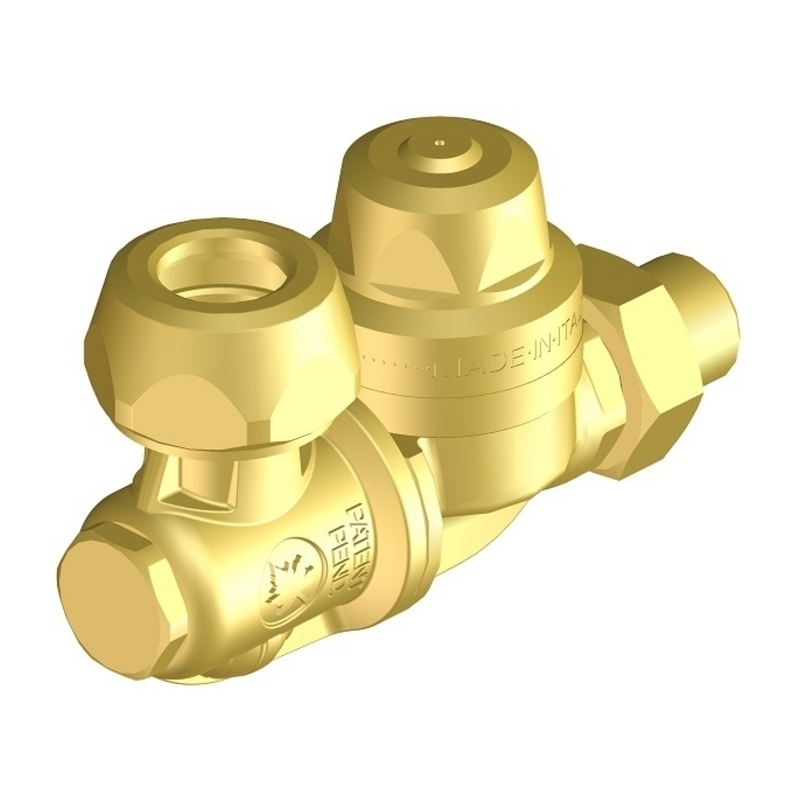 GETTO SINGOLO CON ANTIGOCCIA M66 G 1/4" M, GHIERA Ø 18