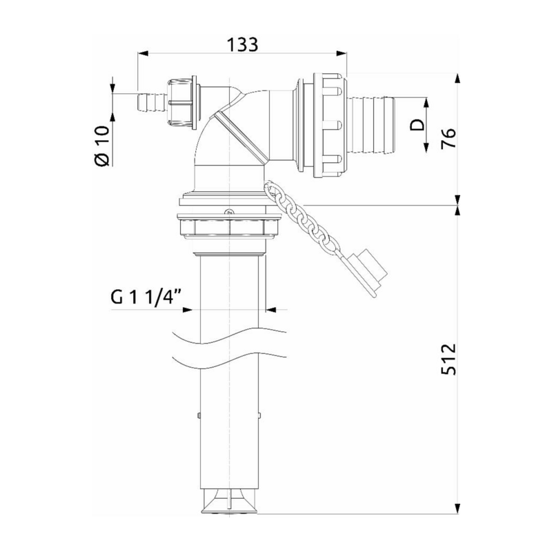 Idroeiettore Ø 32 mm
