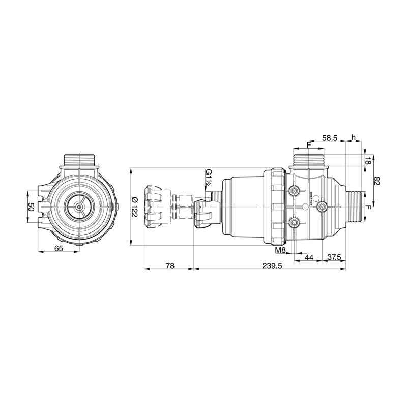 FILT.ASPIR.1"1/4 C/VALV 50M