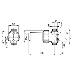 FILTRO IN LINEA 1" 1/4 M 50 MESH
