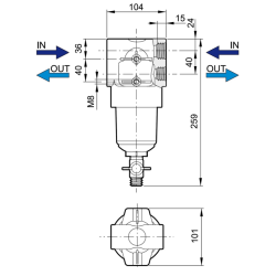 FILTRO IN LINEA ALTA PRESSIONE 50 MESH