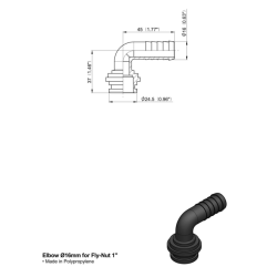 RACC.CURVO X GIRELLO G1" PORTAG.Ø15MM