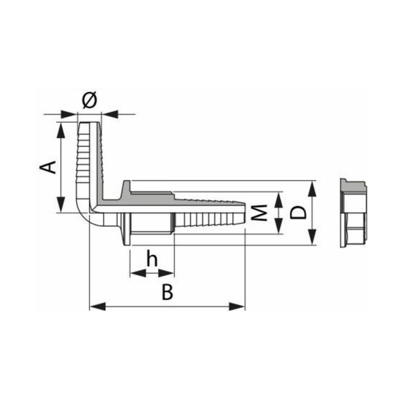 RACC.PASSAPARETE 90° Ø 15-17 FIL.1/2"