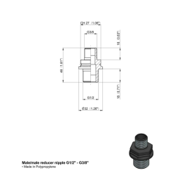 RIDUZIONE M-M 1"-1/2"