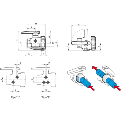 Valvola a sfera a 2 vie