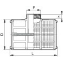 FILTRO DI FONDO A "T" 2" 110X200MM