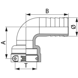 RACCORDO CURVO T4F D.20
