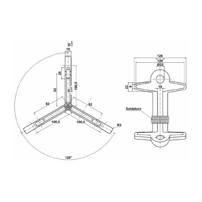 TRIDENTE ERPICE HOWARD ACCIAIO