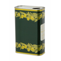 Latta per Olio 1lt rettangolare verde goccia gialla foro D32