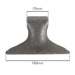 MAZZA STAMPATA H-100, L-180, S- 70, Ø17 mm.