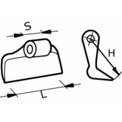 MAZZA STAMPATA L-120MM, S-40MM, H-90MM, ø FORO 20,5