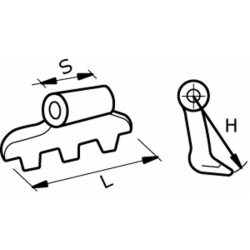 MAZZA STAMPATA L-155MM, S-90MM, H-110MM, ø FORI 20,5