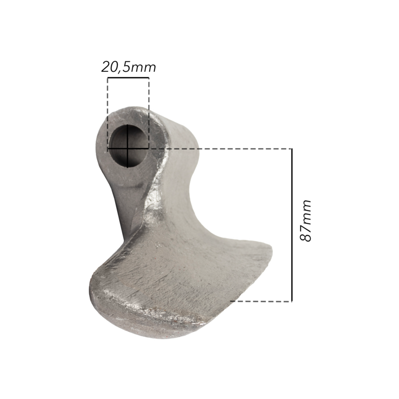 MAZZA STAMPATA L-205MM,S-87MM,H-87MM- Ø 20,5
