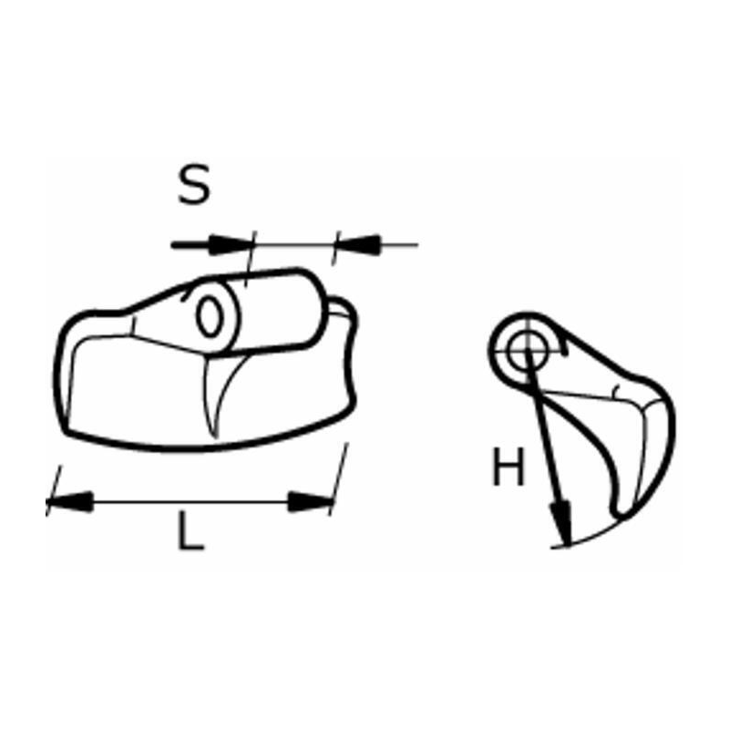 MAZZA STAMPATA L-205MM,S-87MM,H-87MM- Ø 20,5